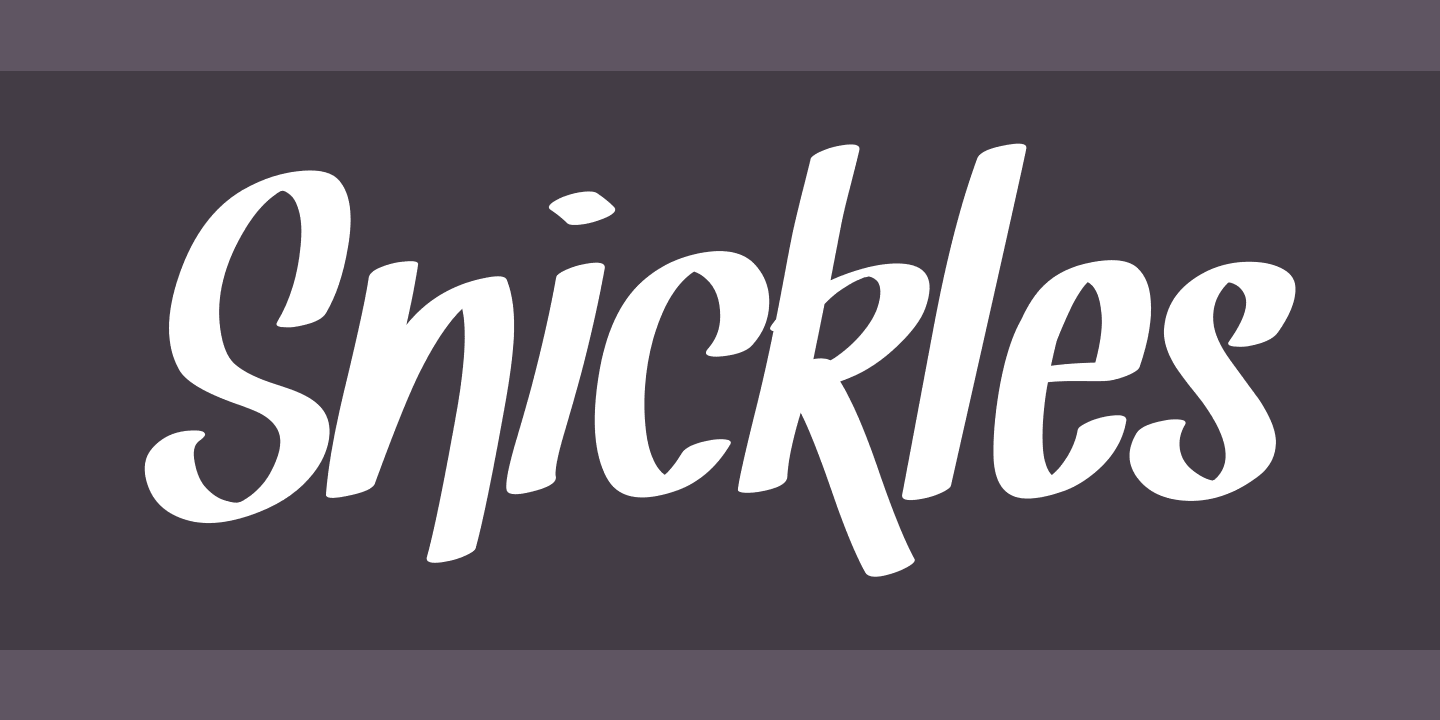 Example font Snickles #1